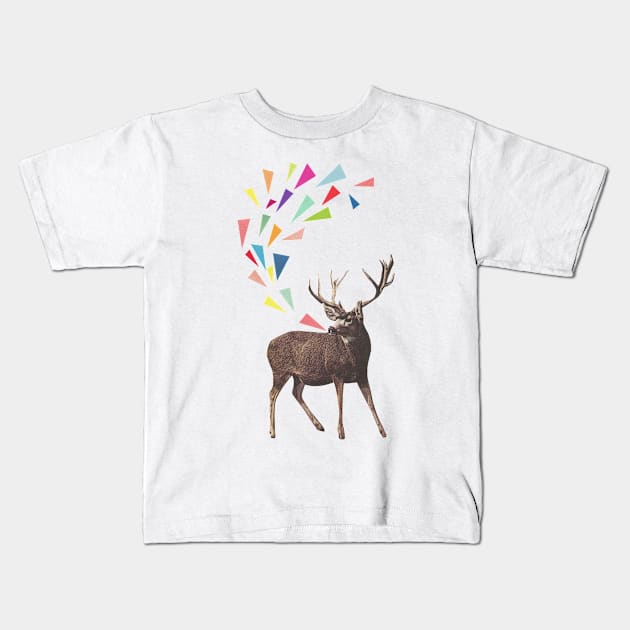 Singing Stag Kids T-Shirt by Cassia